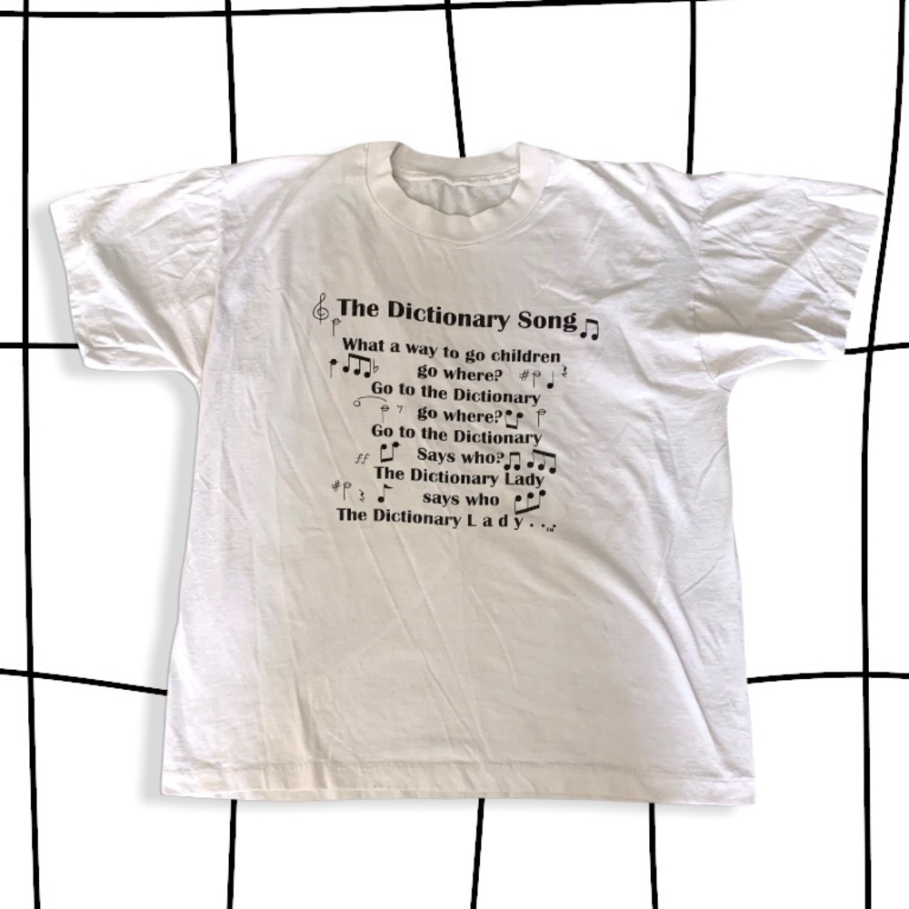 Vintage dictionary song tee